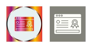 Online Certificate Vector Icon