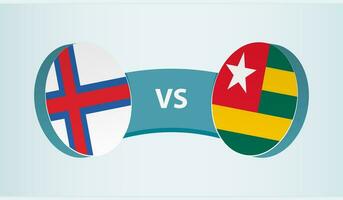 Faroe Islands versus Togo, team sports competition concept. vector