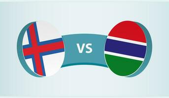 Faroe Islands versus Gambia, team sports competition concept. vector