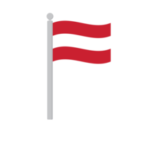 vlag van Oostenrijk Aan vlaggenmast geïsoleerd png