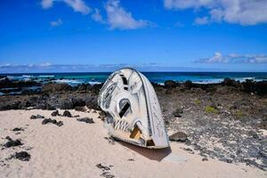 Ship wreck on the coast photo