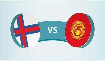 Faroe Islands versus Kyrgyzstan, team sports competition concept. vector