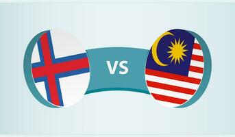 Faroe Islands versus Malaysia, team sports competition concept. vector