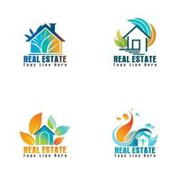 Real estate logo design template vector