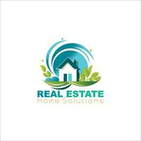 Real estate creative logo design. vector