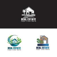 Real estate logo design template vector