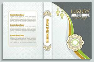 Arabic Islamic Style Book Cover Design with Arabic Pattern and Ornaments vector