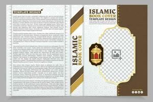 Clásico islámico cubrir, folleto diseño. vector decorativo marco. elegante elemento para diseño plantilla, sitio para texto. floral borde.