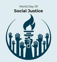 world day of social justice banner and poster vector