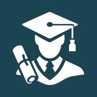 graduate student avatar student student icon flat design vector