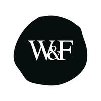 WF Initial logo letter brush monogram comapany vector