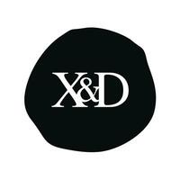 XD Initial logo letter brush monogram comapany vector