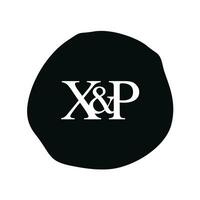 xp inicial logo letra cepillo monograma comapany vector