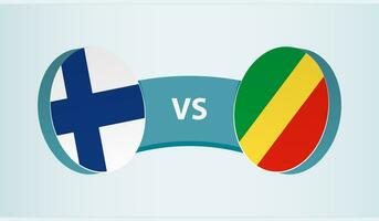 Finlandia versus congo, equipo Deportes competencia concepto. vector