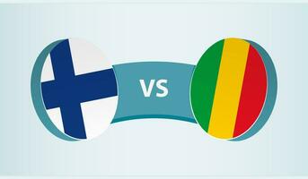 Finland versus Mali, team sports competition concept. vector