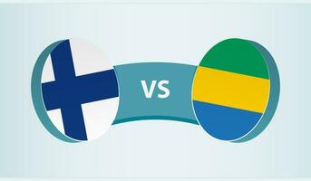 Finland versus Gabon, team sports competition concept. vector