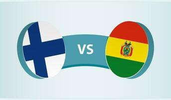 Finlandia versus bolivia, equipo Deportes competencia concepto. vector