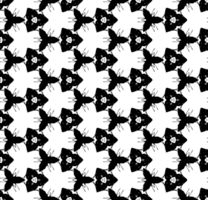 Black seamless abstract pattern. Overlay for background and backdrop. Ornamental design. PNG graphic illustration with transparent background.