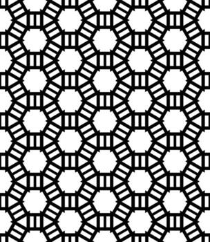 patrón abstracto sin costuras en blanco y negro. fondo y telón de fondo. diseño ornamental en escala de grises. vector