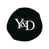 YD Initial logo letter brush monogram comapany vector