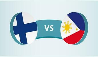 Finland versus Philippines, team sports competition concept. vector