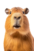 portrait de une content capybara png