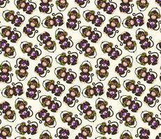 Seamless pattern with monkeys in flat style. Vector background with cute monkey characters wearing headphones. Abstract mirror background.