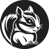 Black Vector Chipmunk Logo Icon for Adobe Stock Chipmunk Logo Black Vector for Adobe Stock