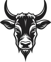 negro lechería vaca logo vector para software negocio vector lechería vaca logo negro para software negocio