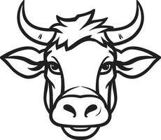 Dairy Cow Logo Black Vector for Business Black Dairy Cow Logo Vector for Business