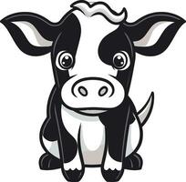 Dairy Cow Black Vector Logo for E Commerce Black Dairy Cow Logo Vector for E Commerce