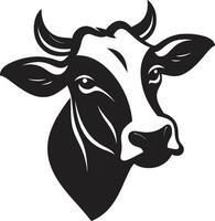 Vector Dairy Cow Logo Black for Branding Dairy Cow Logo Icon Black Vector for Marketing