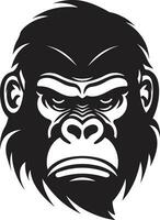 minimalista selva Arte gorila icono icono de el salvaje vector logo diseño