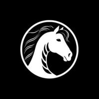 Horse, Black and White Vector illustration