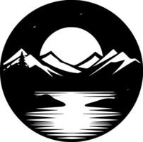lago - minimalista y plano logo - vector ilustración