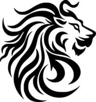 Lion - Black and White Isolated Icon - Vector illustration