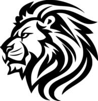 Lion, Black and White Vector illustration