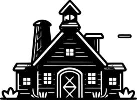 Farmhouse, Minimalist and Simple Silhouette - Vector illustration