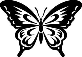 mariposa, negro y blanco vector ilustración