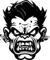 Zombie - Black and White Isolated Icon - Vector illustration