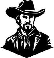 Western, Black and White Vector illustration