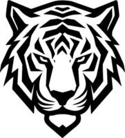 Tiger - Black and White Isolated Icon - Vector illustration