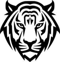 Tiger, Black and White Vector illustration