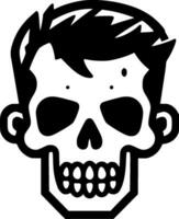 Skull - Black and White Isolated Icon - Vector illustration