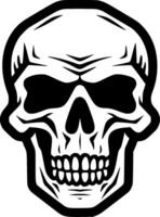 Skull - Black and White Isolated Icon - Vector illustration