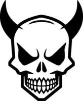 Skull - Black and White Isolated Icon - Vector illustration