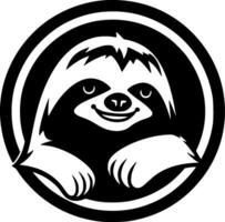 Sloth - Black and White Isolated Icon - Vector illustration