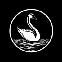 cisne - minimalista y plano logo - vector ilustración