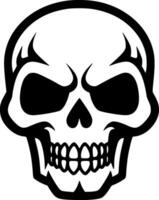 Skull, Black and White Vector illustration