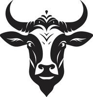 Vector Dairy Cow Logo Black for Business Dairy Cow Logo Icon Black Vector for Website